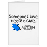 Alguien amor de I necesita una curación (el autism Felicitación