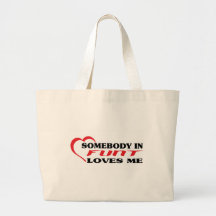 Alguien en pedernal me ama camiseta bolsa