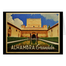 Alhambra Granada España Tarjetón