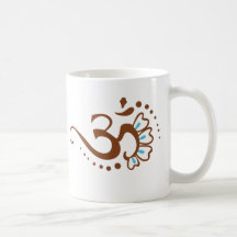 Alheña floral OM Tazas De Café