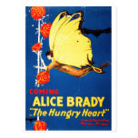 Alice Brady Al corazón hambriento 1917 Tarjeta Postal