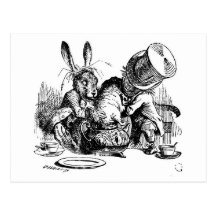 Alicia en Dormouse de la postal de John Tenniel de
