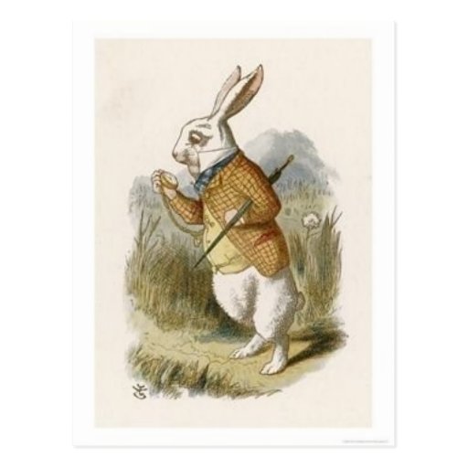 Alicia en el país de las maravillas: Conejo blanco Tarjetas Postales