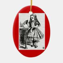 Alicia en el país de las maravillas me bebe orname ornamento para arbol de navidad
