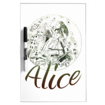 Alicia en el país de las maravillas pizarras blancas