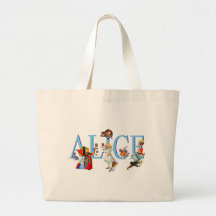 ALICIA EN EL PAÍS DE LAS MARAVILLAS Y AMIGOS BOLSA LIENZO
