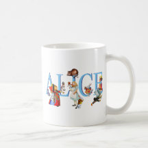 ALICIA EN EL PAÍS DE LAS MARAVILLAS Y AMIGOS TAZAS DE CAFÉ