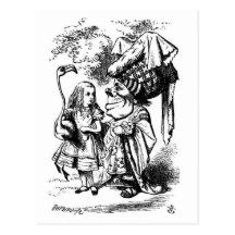 Alicia en la postal Alicia de John Tenniel del paí