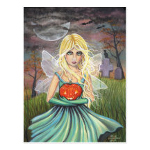 Alicia en la postal de Halloween por Molly Harriso
