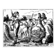 Alicia en la postal de John Tenniel del país de la