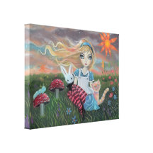 Alicia en lona de arte del cuento de hadas de la f lona envuelta para galerías