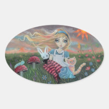Alicia en pegatinas del arte de la fantasía del pa