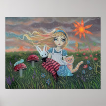 Alicia en poster lindo del arte de la fantasía del