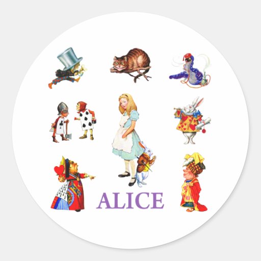 Alicia y amigos en el país de las maravillas etiquetas  