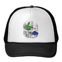 Alicia y Caterpillar Gorras