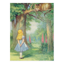 Alicia y el gato de Cheshire Postal