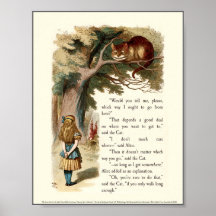 Alicia y el gato de Cheshire Posters