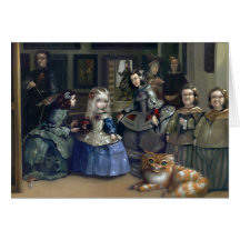 "Alicia y tarjeta de felicitación de Las Meninas"