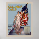 Alistamiento del ejército del vintage WW1 de las l Poster
