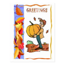 Aliste para el pastel de calabaza tarjetas postales