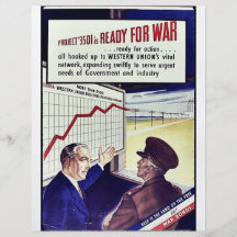 Aliste para la guerra tarjeta publicitaria