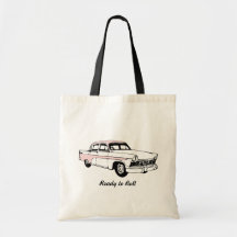 Aliste para rodar el coche del vintage bolsas