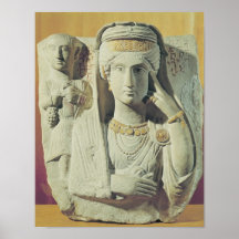 Alivio funerario con una figura femenina impresiones