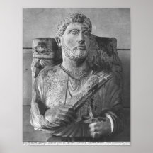 Alivio funerario de Jarhai, del Palmyra, Siria Poster