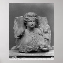 Alivio funerario de la madre y del niño de poster