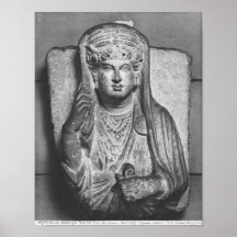 Alivio funerario de una figura femenina, del Palmy Impresiones