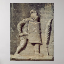 Alivio que representa a un soldado romano posters