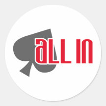 All In Pik Spades Runde Sticker