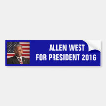 AllenWest_flag.jpeg, PRESIDENTE 2 de ALLEN WESTFOR Pegatina De Parachoque