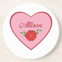 Allison (corazón) posavasos diseño