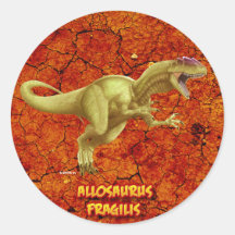 Allosaurus Etiquetas Redondas