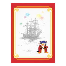 Almirante Penguin Invitation Invitación Personalizada