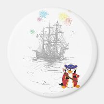 Almirante Penguin Magnet Imanes De Nevera