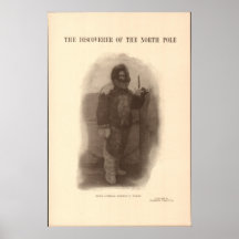 Almirante Roberto Peary del explorador de Polo Nor Poster