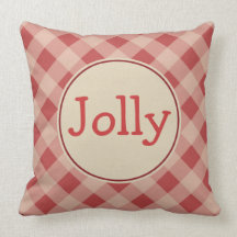 Almohada alegre de la guinga del navidad
