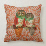Almohada ambarina de MoJo del damasco de los búhos almohadas