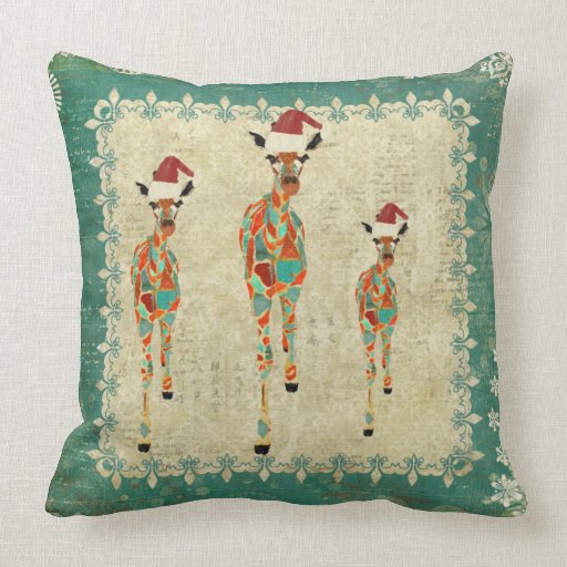 Almohada ambarina y azul festiva de Mojo de las ji