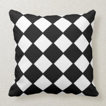 Almohada blanco y negro del decorador del tablero 