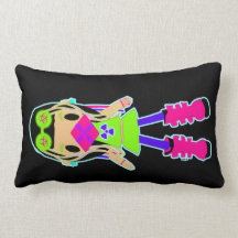 Almohada cibernética de neón del Lumbar del gótico