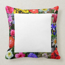Almohada de la FRONTERA del JARDÍN DE FLORES