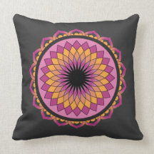 Almohada de la mandala de Pinora Lotus - cita de D