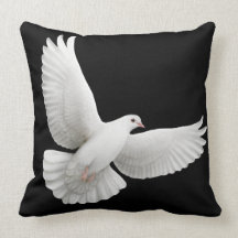 Almohada de la paloma del blanco de Paloma que vue