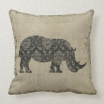 Almohada de MoJo de la silueta de los rinocerontes almohadas