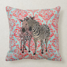 Almohada de MoJo del damasco de Zeb y de Zenya