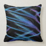almohada de tiro abstracta del negro azul almohadas