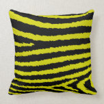 Almohada de tiro amarilla negra del estampado de z